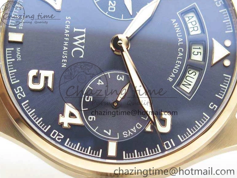 MIROTIME 0730 Big Pilot Real PR IW502701 RG YLF 1:1 Best Edition Blue Dial On Calfskin Strap A Classic 7225
